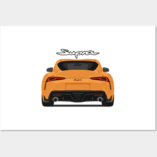 Rear Supra 5th Generation GR A90 orange Posters and Art